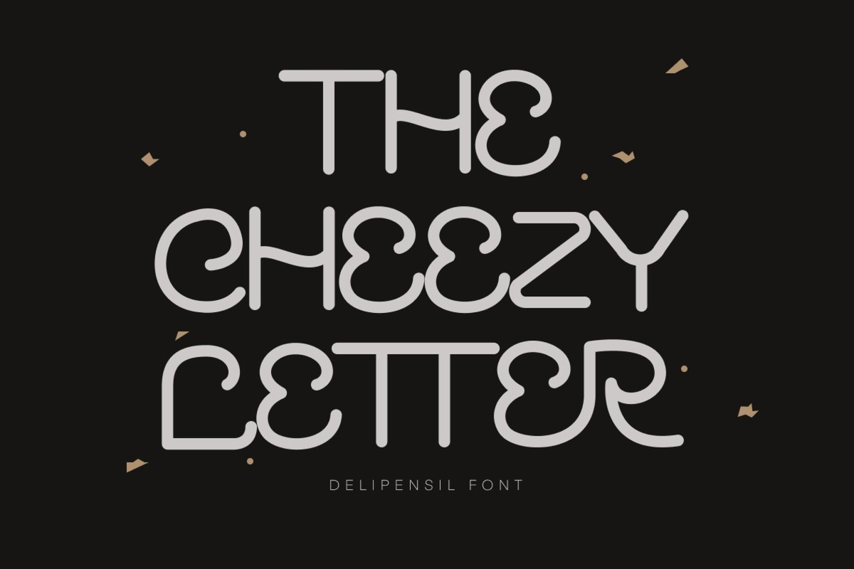 Ejemplo de fuente The Cheezy Letter Regular