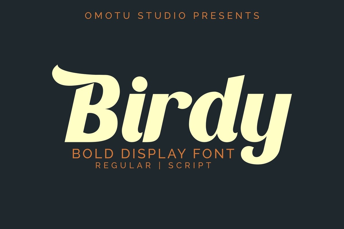 Ejemplo de fuente Birdy Script