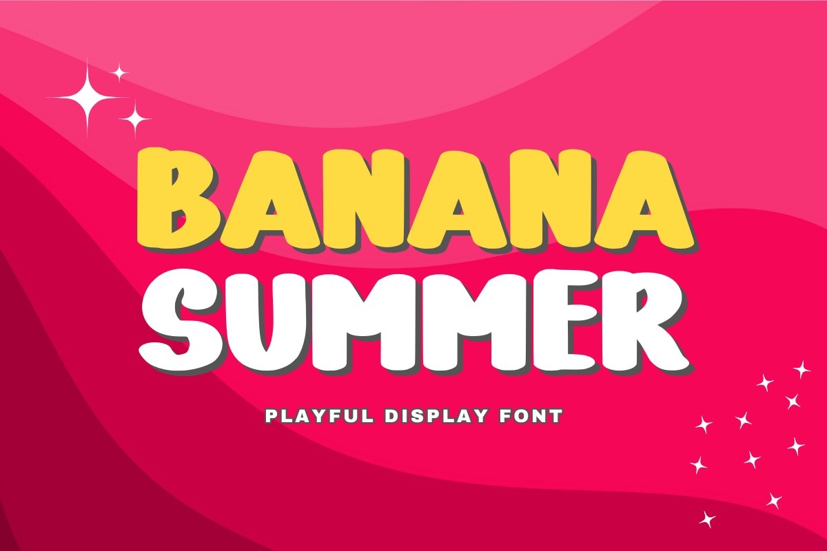 Ejemplo de fuente Banana Summer