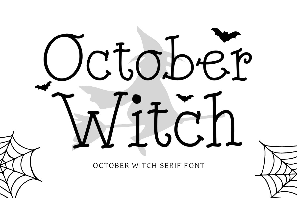Ejemplo de fuente October Witch Regular