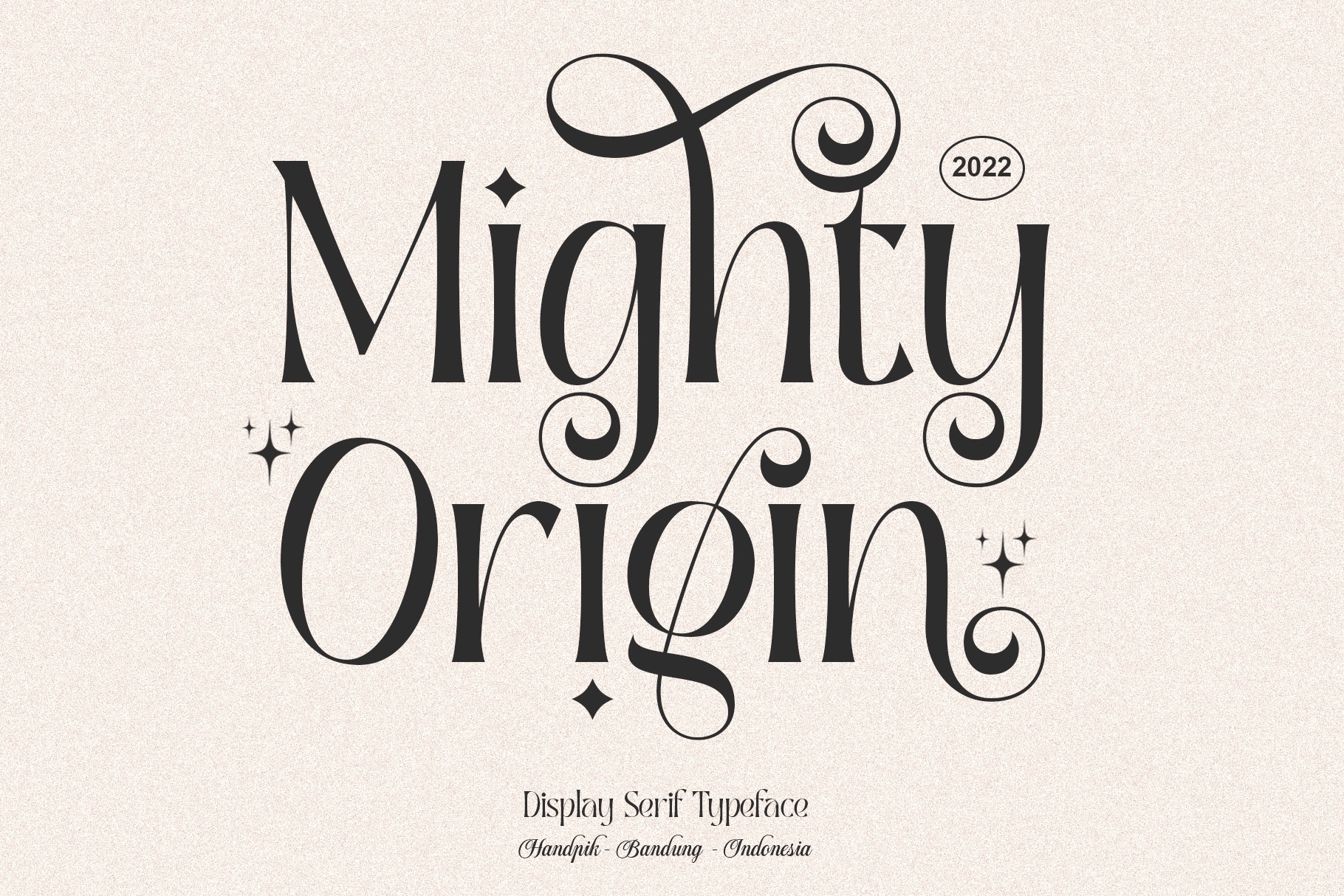 Ejemplo de fuente Mighty Origin Regular