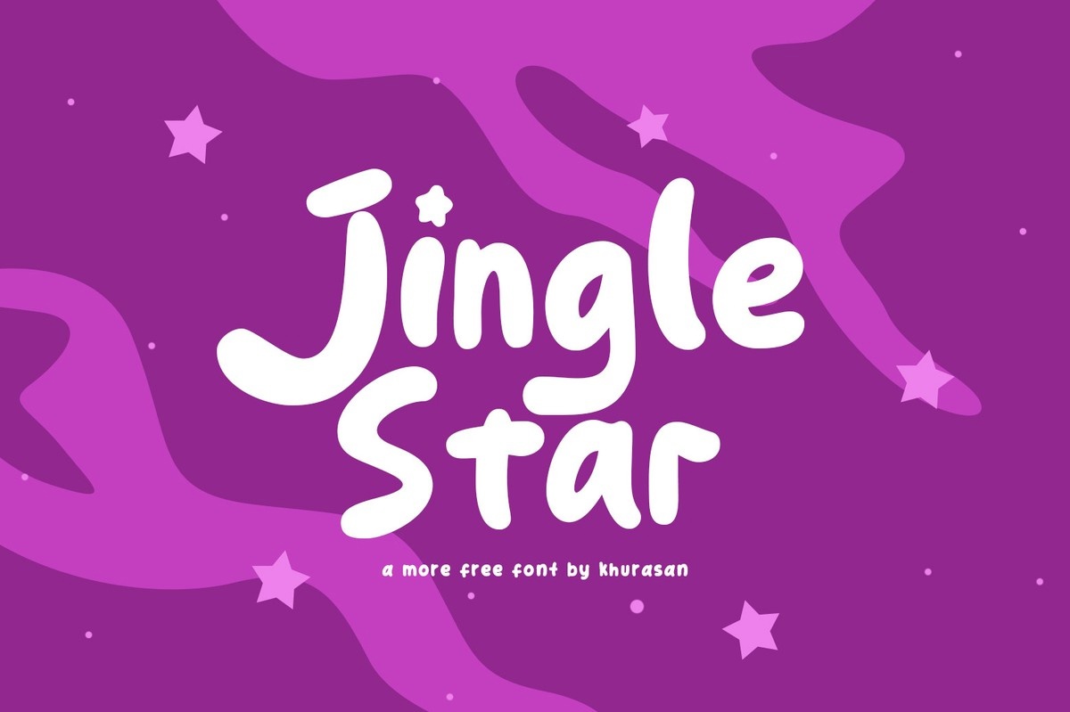 Ejemplo de fuente Jingle Star Regular