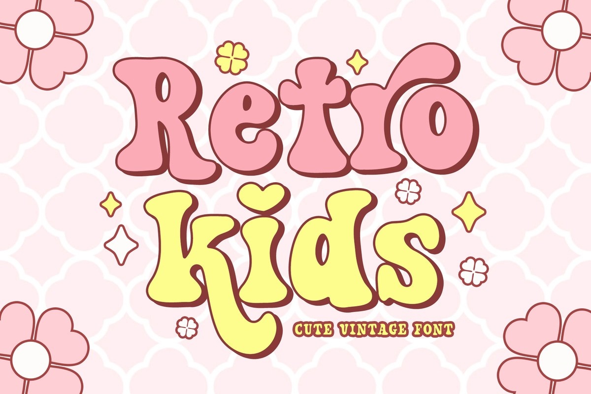 Ejemplo de fuente Retro Kids Regular