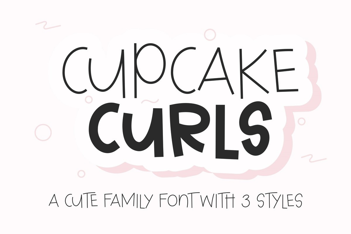 Ejemplo de fuente Cupcake Curls