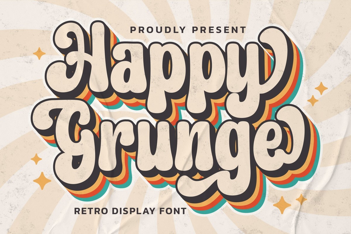 Ejemplo de fuente Happy Grunge Regular