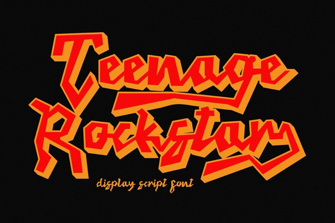 Ejemplo de fuente Teenage Rockstar Regular