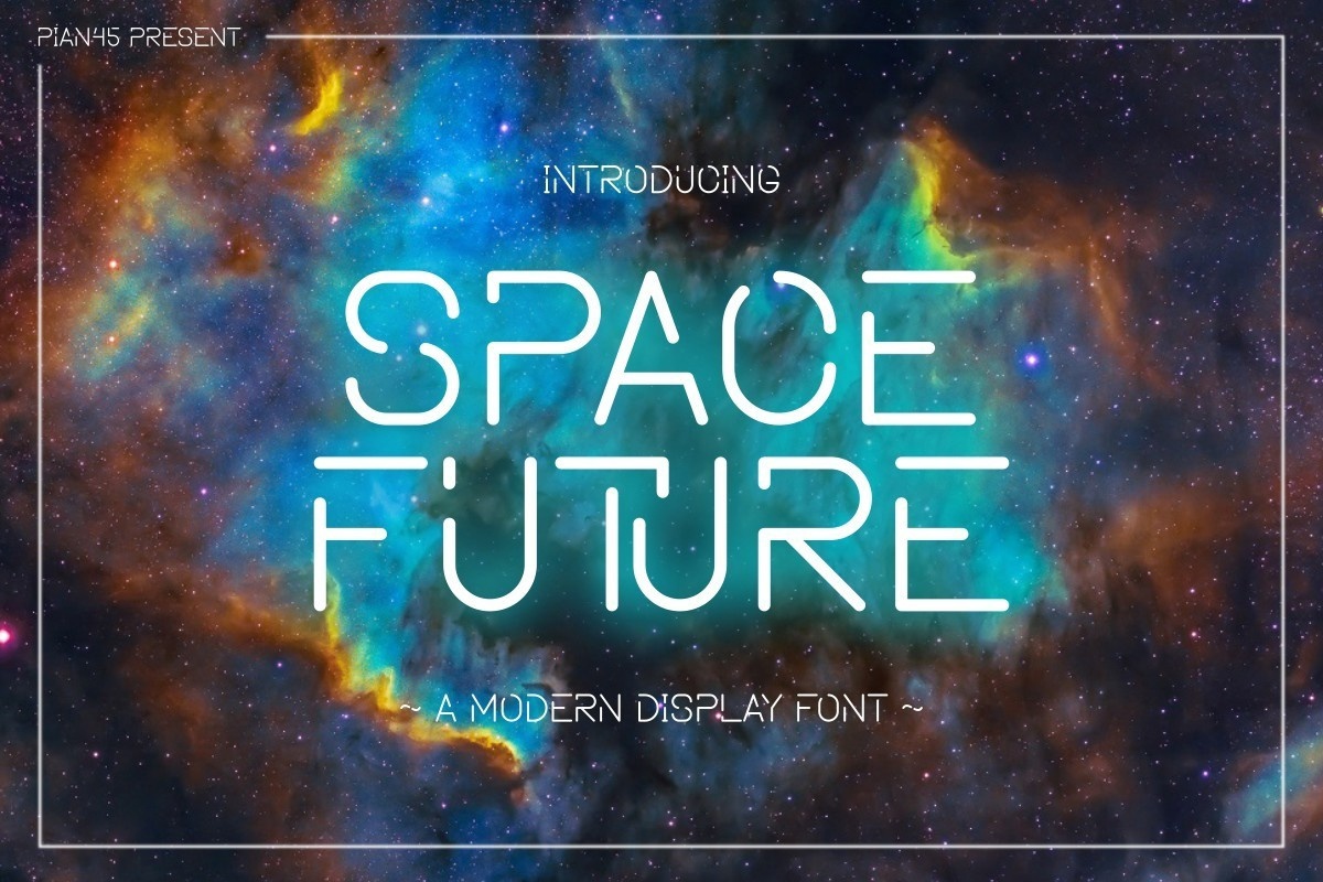 Ejemplo de fuente Space Future Italic