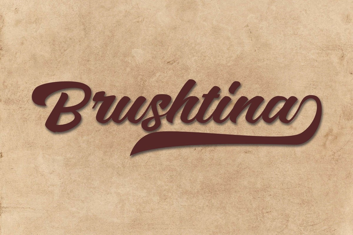 Ejemplo de fuente Brushtina