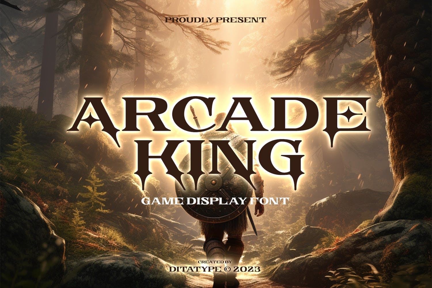 Ejemplo de fuente Arcade King Regular