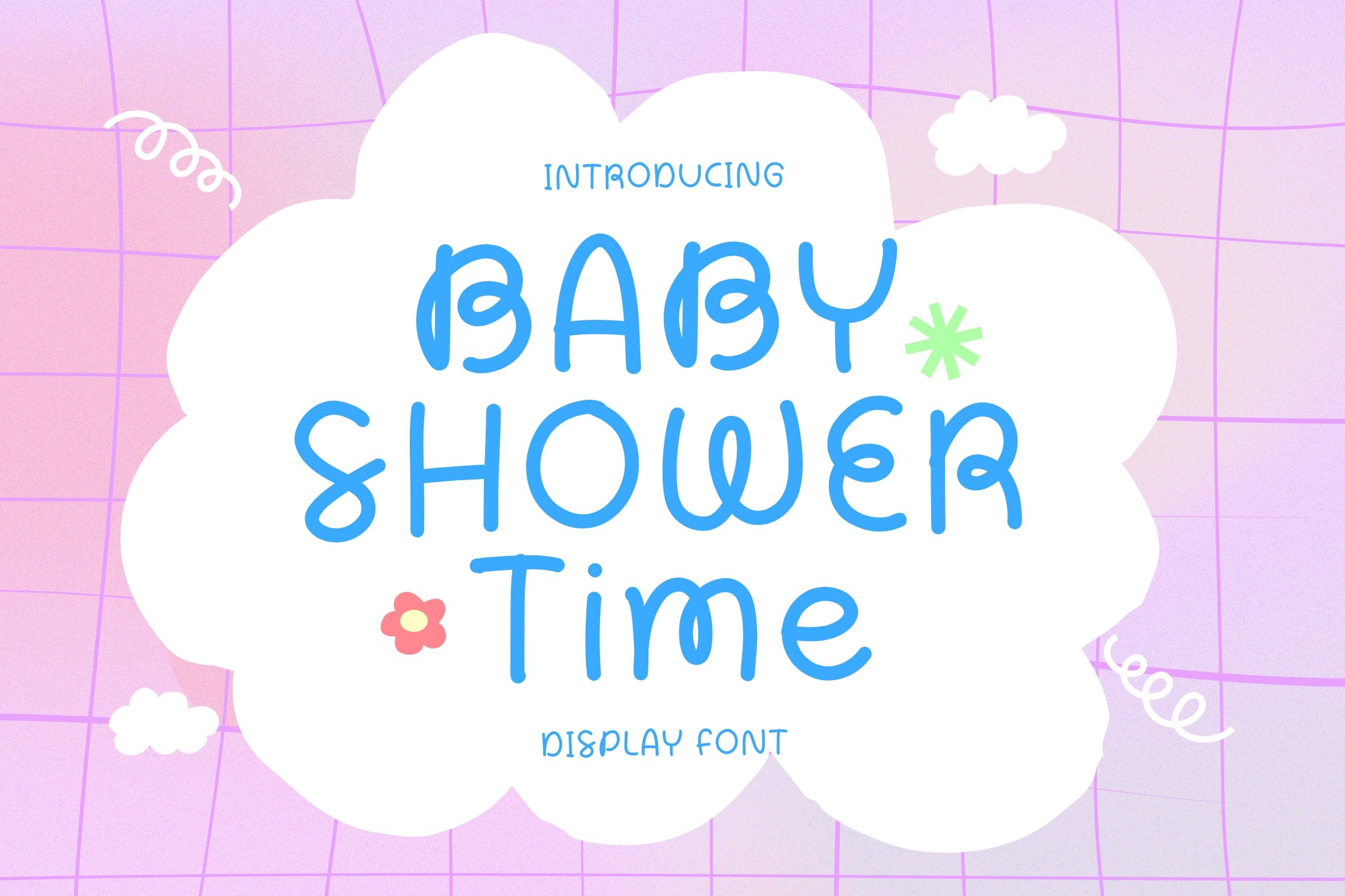 Ejemplo de fuente Baby Shower Time Regular