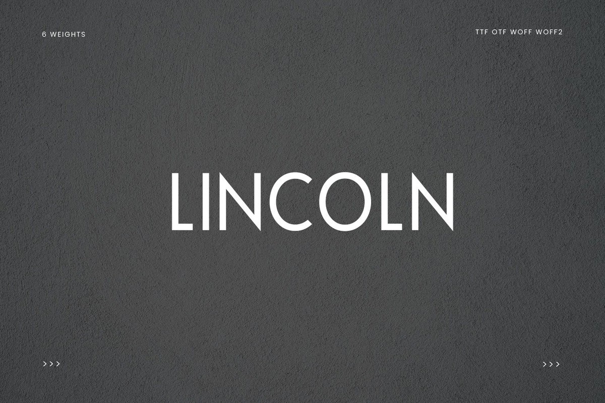 Ejemplo de fuente Lincoln Display Regular