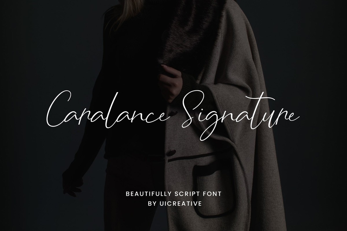 Ejemplo de fuente Caralance Signature
