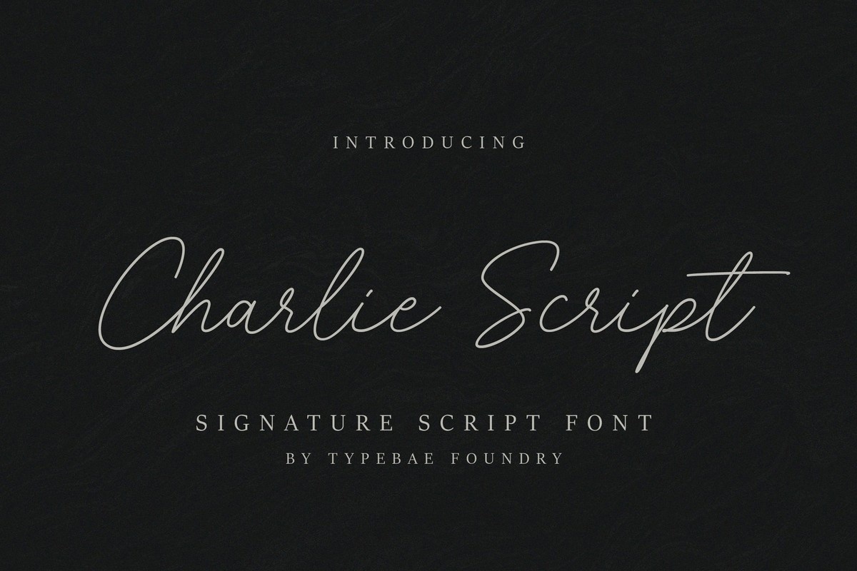 Ejemplo de fuente Charlie Script