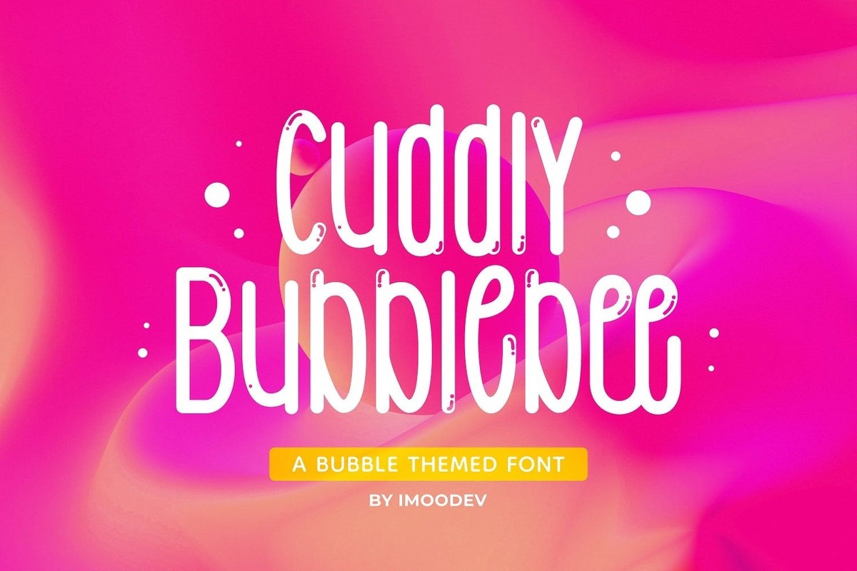 Ejemplo de fuente Cuddly Bubblebee Regular