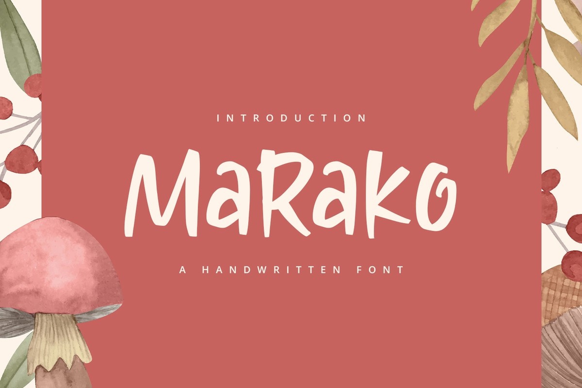 Ejemplo de fuente Marako Regular
