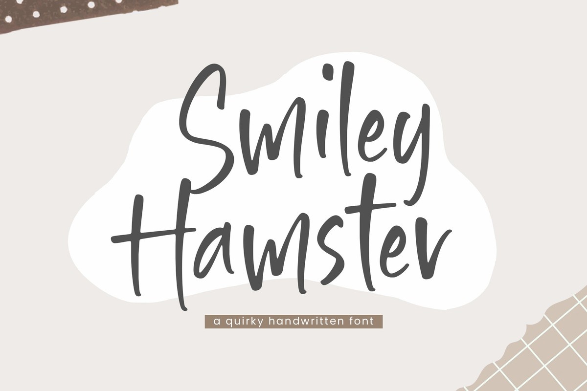 Ejemplo de fuente Smiley Hamster