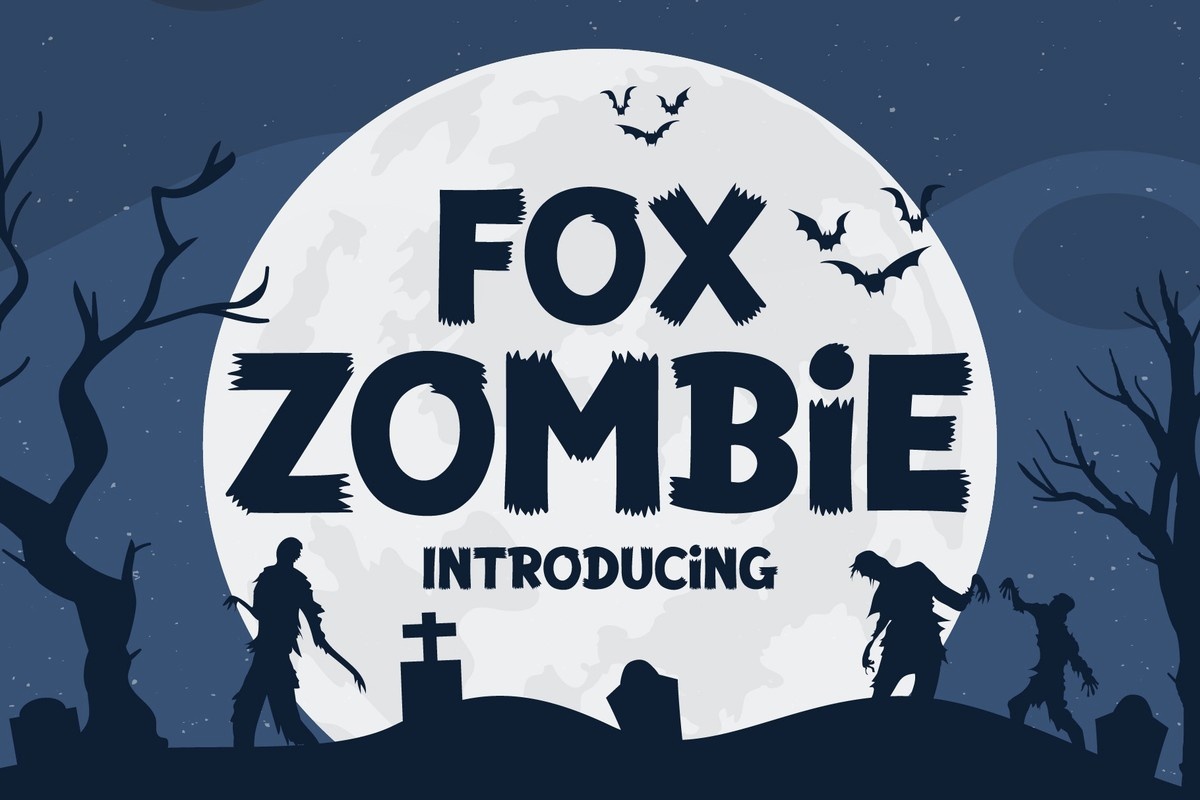 Ejemplo de fuente Fox Zombie Regular