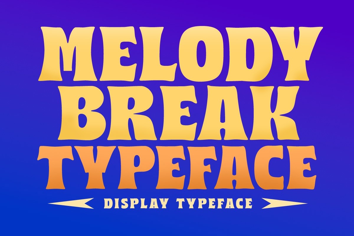 Ejemplo de fuente Melody Break Regular