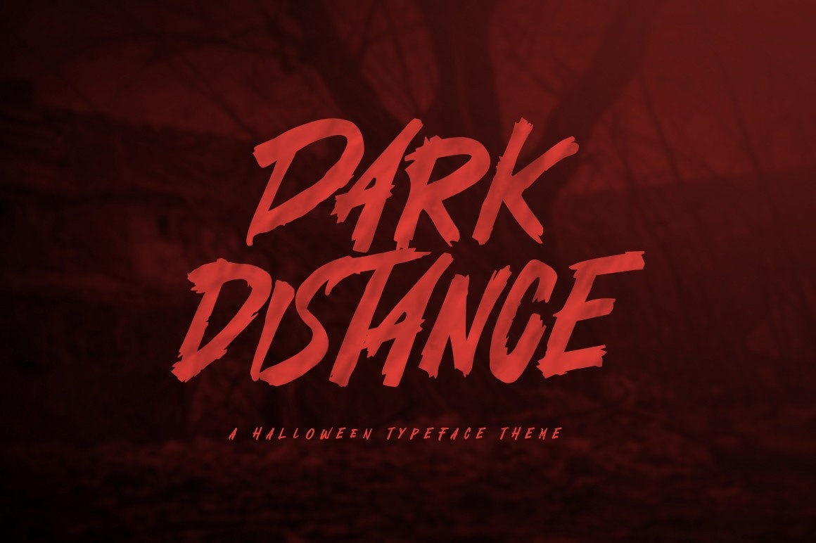 Ejemplo de fuente Dark Distance Regular