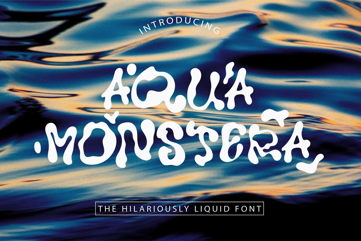 Ejemplo de fuente Aqua Monstera Regular