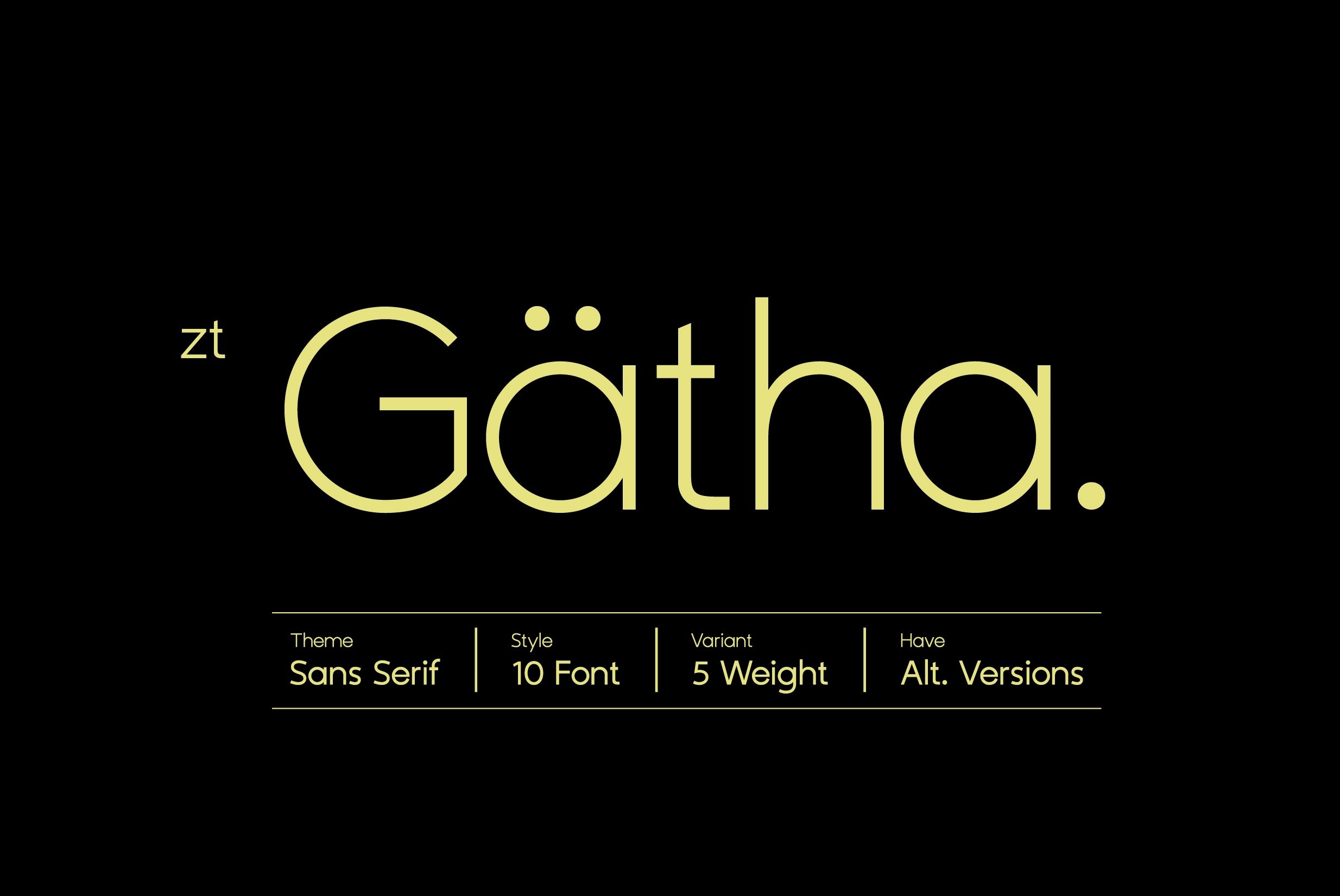 Ejemplo de fuente ZT Gatha LightAlt