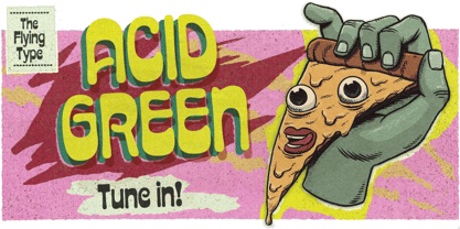 Ejemplo de fuente Acid Green Poster