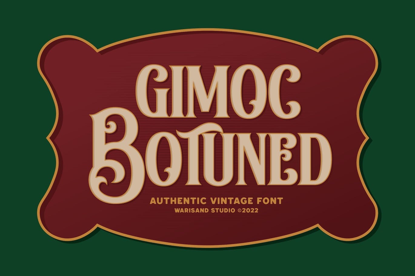 Ejemplo de fuente Gimoc Botuned Regular
