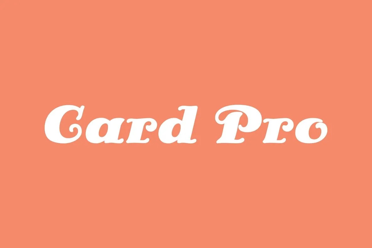 Ejemplo de fuente Card Pro