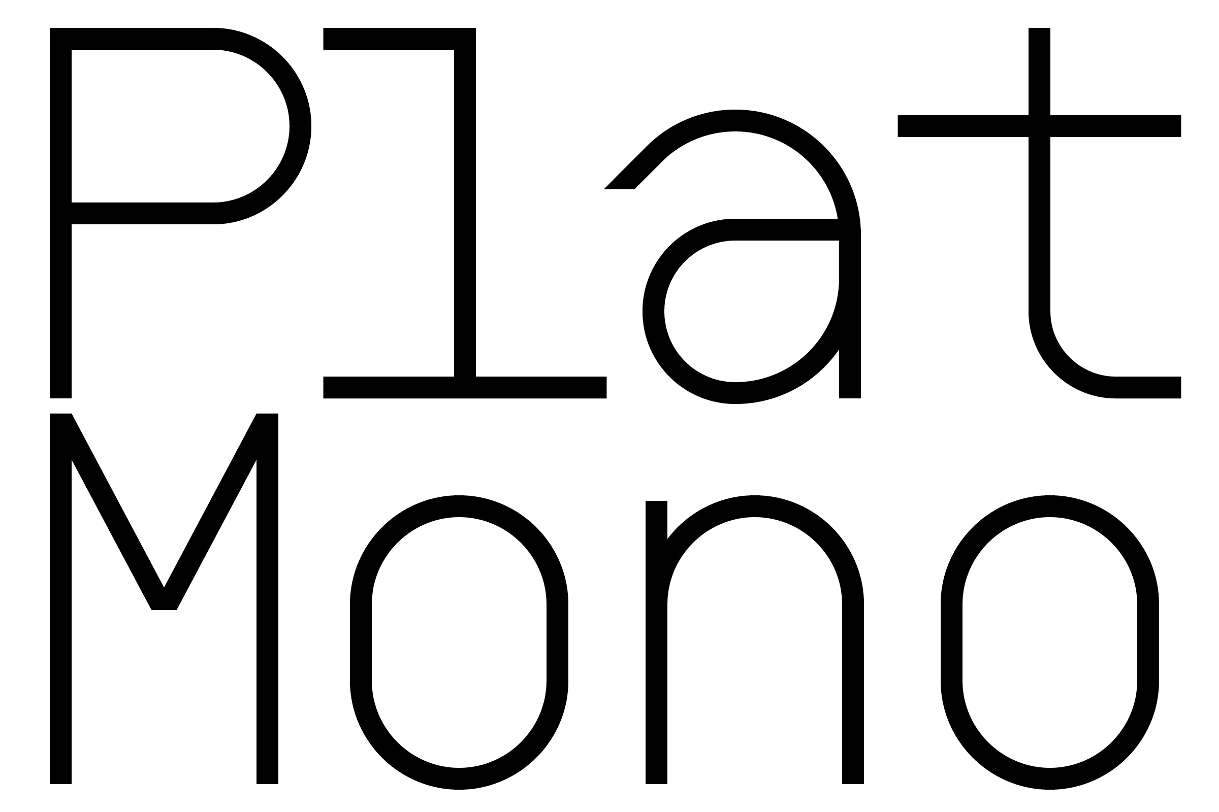 Ejemplo de fuente Plat Mono Bold