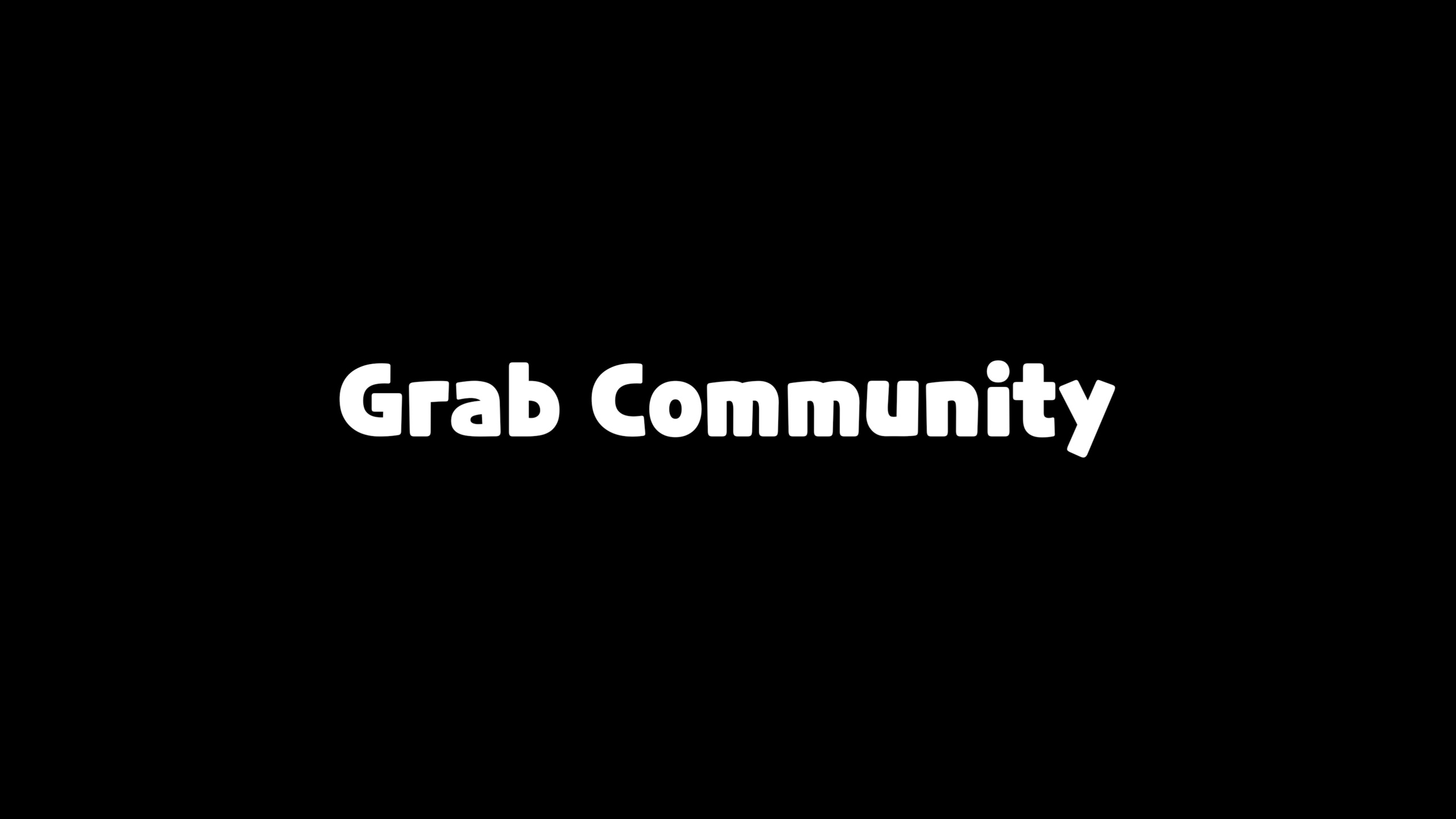 Ejemplo de fuente GRAB COMMUNITY Bold