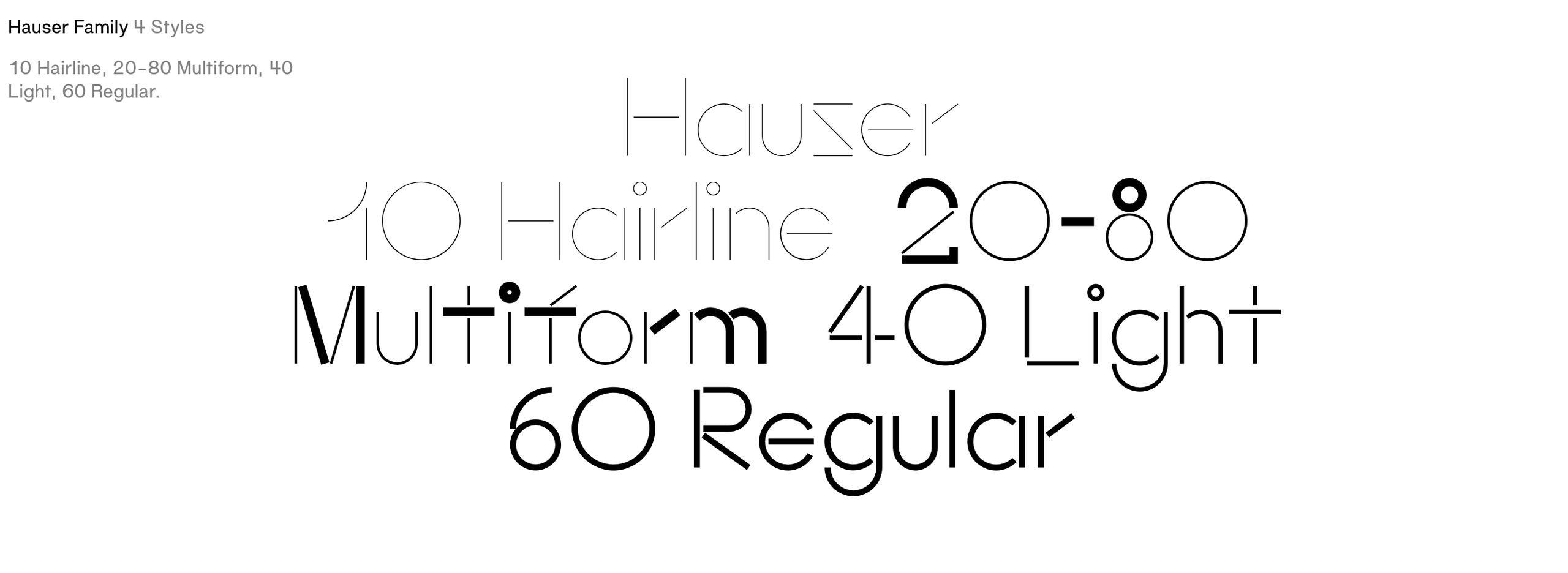 Ejemplo de fuente Houser 10 Hairline