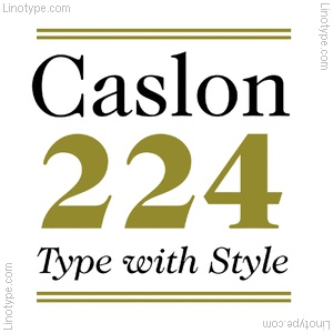 Ejemplo de fuente ITC Caslon No. 224 Medium Italic