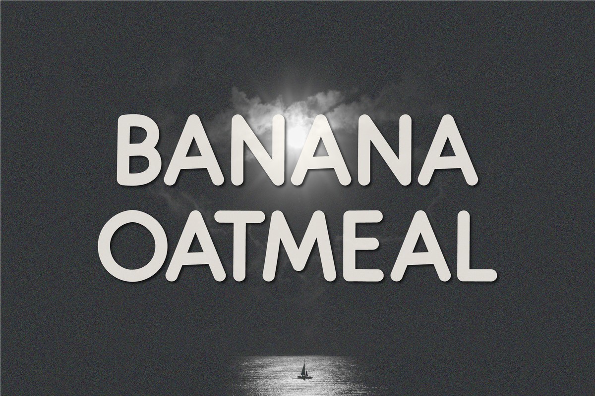 Ejemplo de fuente Banana Oatmeal Regular