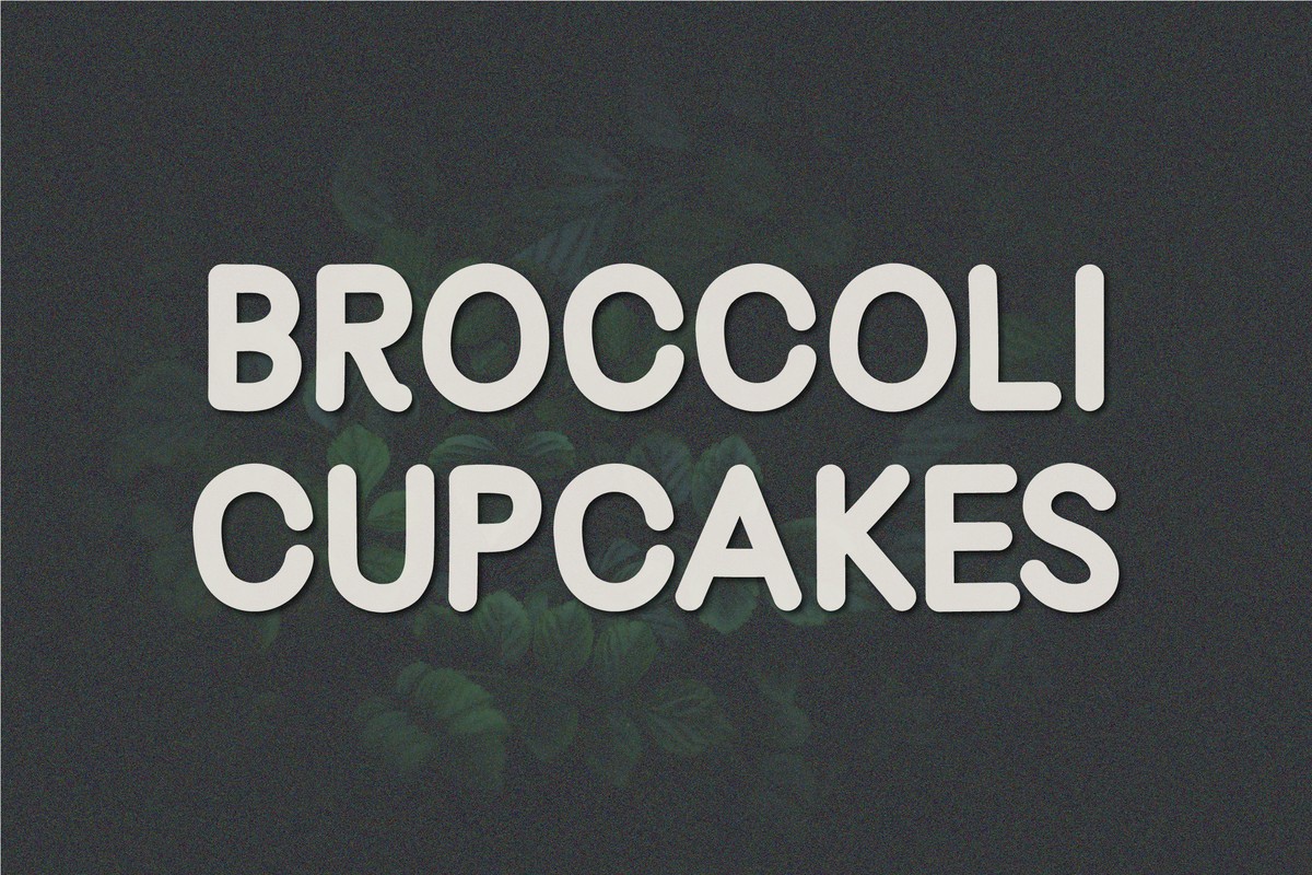 Ejemplo de fuente Broccoli Cupcakes