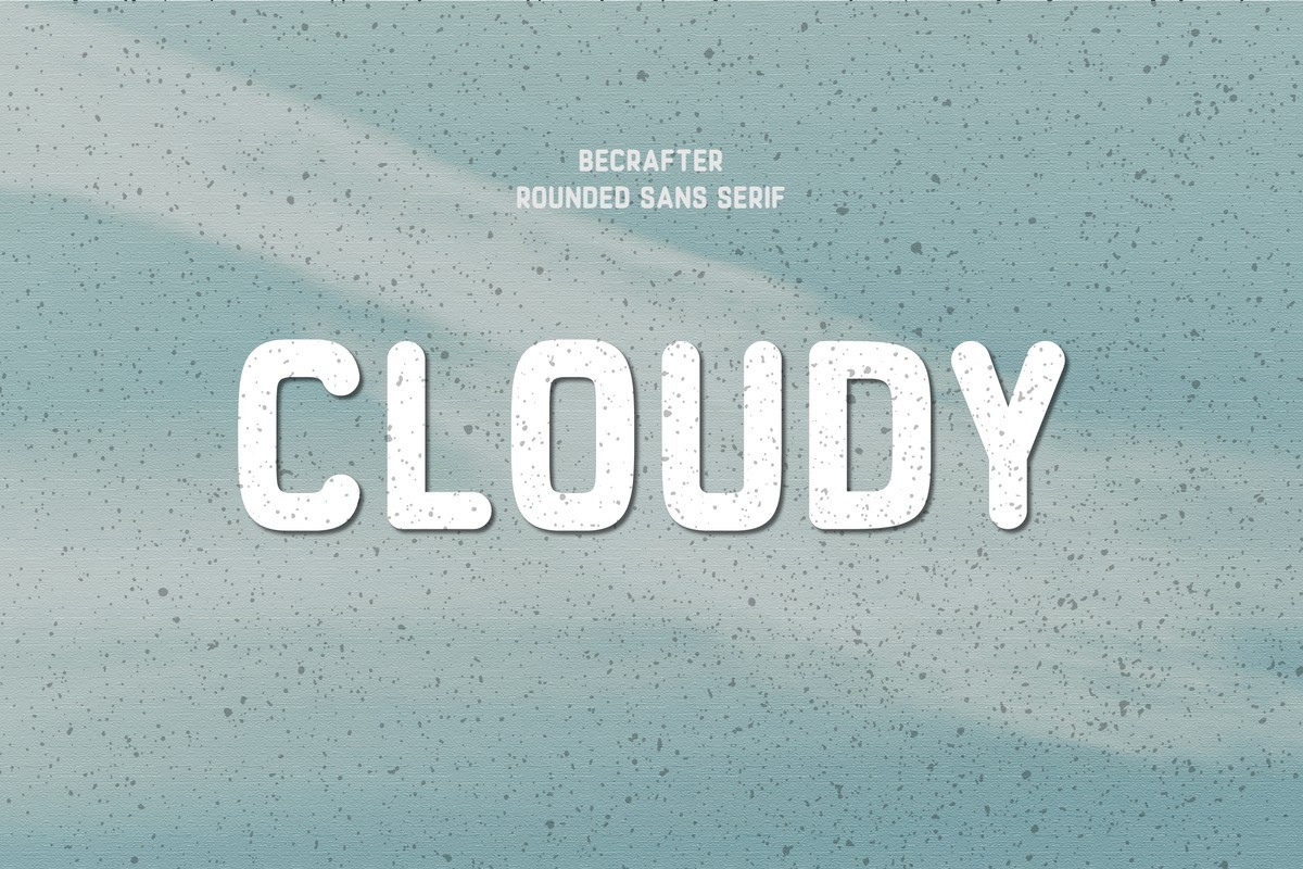 Ejemplo de fuente Cloudy Rounded Regular