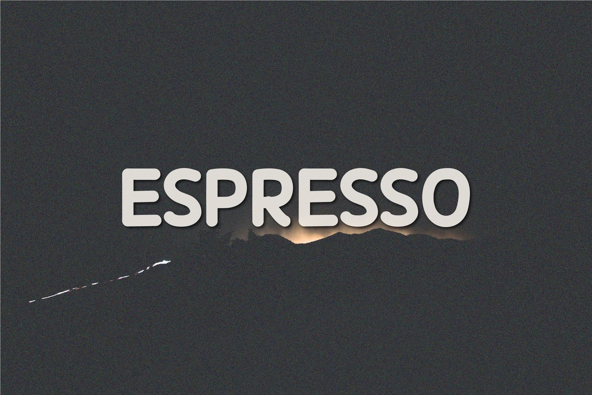 Ejemplo de fuente Espresso Regular