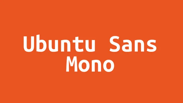 Ejemplo de fuente Ubuntu Sans Mono