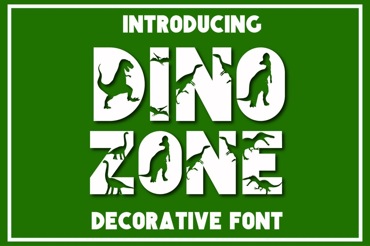 Ejemplo de fuente Dinozone Regular
