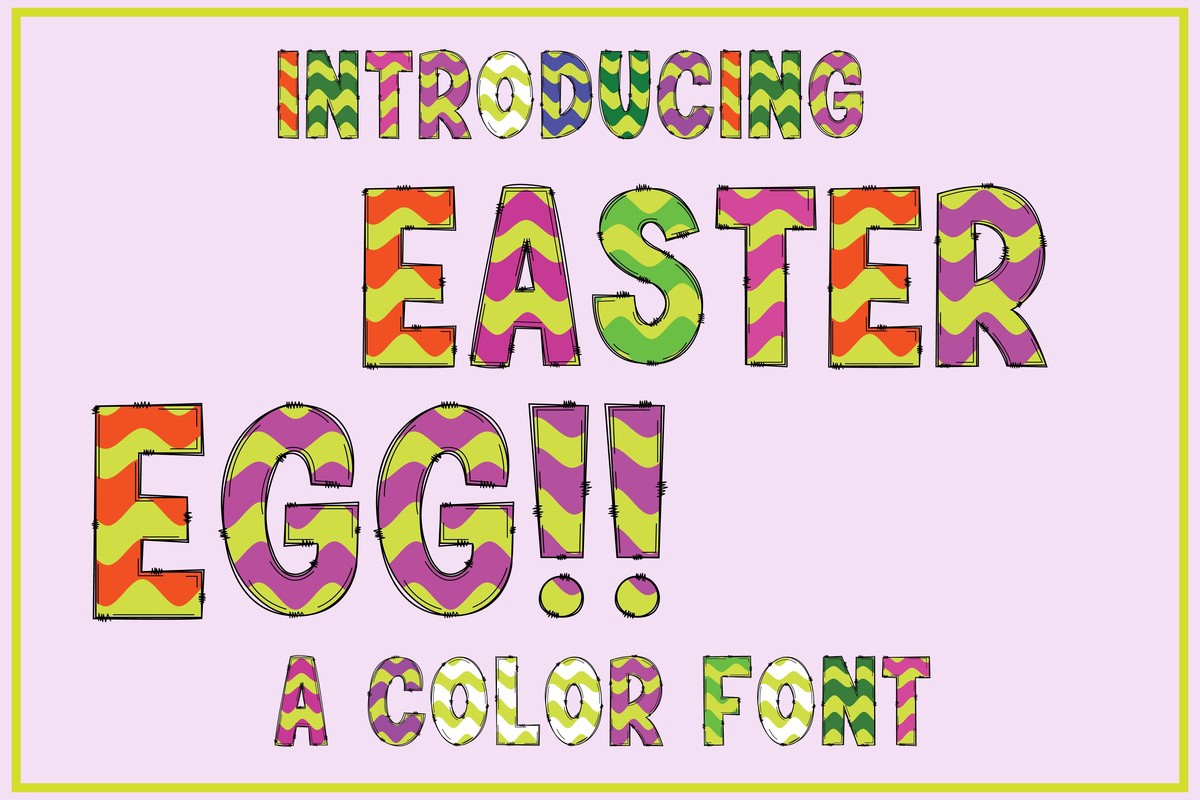 Ejemplo de fuente Easter Egg