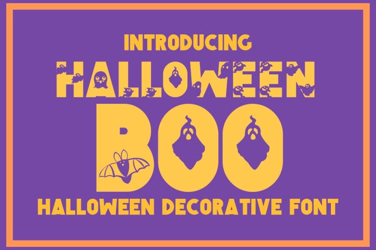 Ejemplo de fuente Halloween Boo