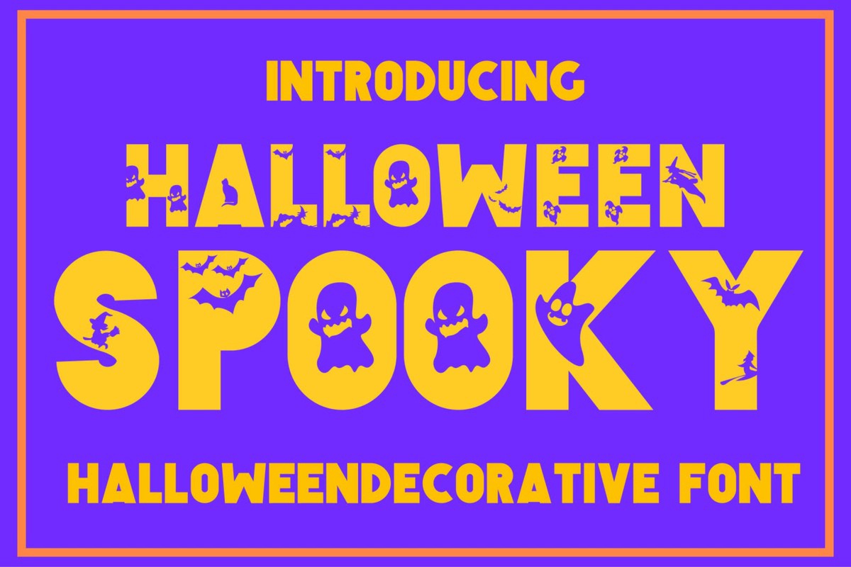 Ejemplo de fuente Halloween Spooky Regular