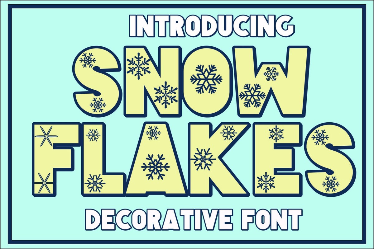 Ejemplo de fuente Snow Flakes Regular