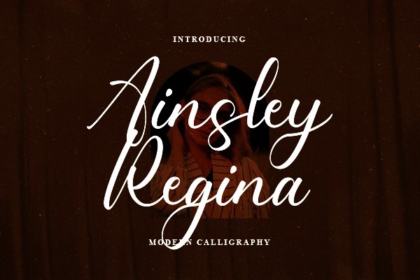 Ejemplo de fuente Ainsley Regina Regular