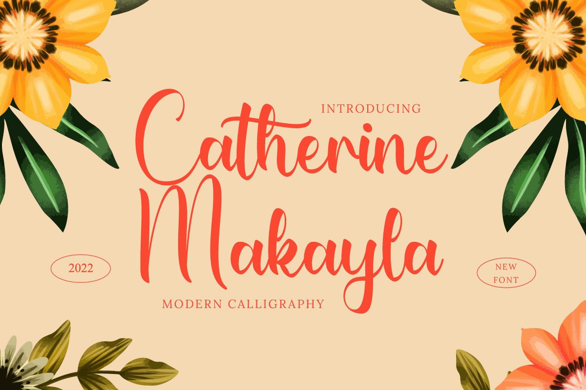 Ejemplo de fuente Catherine Makayla Regular