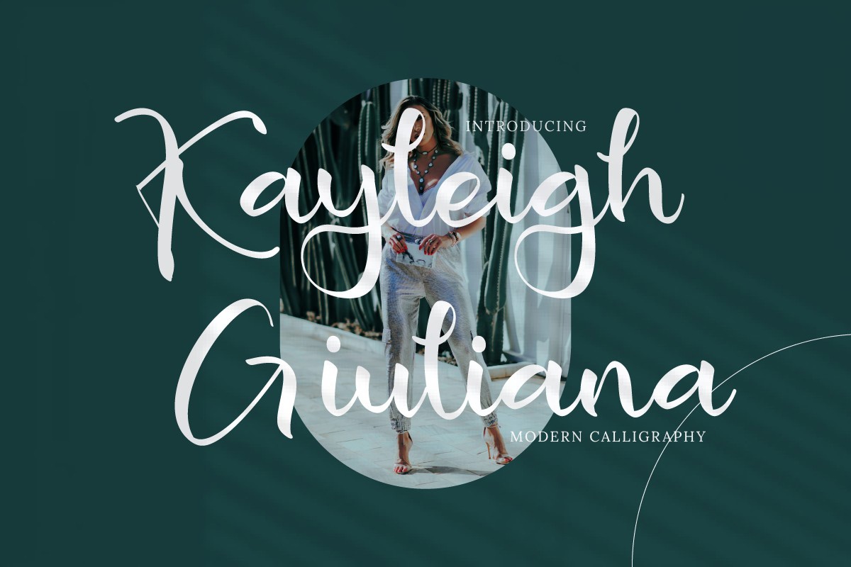 Ejemplo de fuente Kayleigh Giuliana Regular