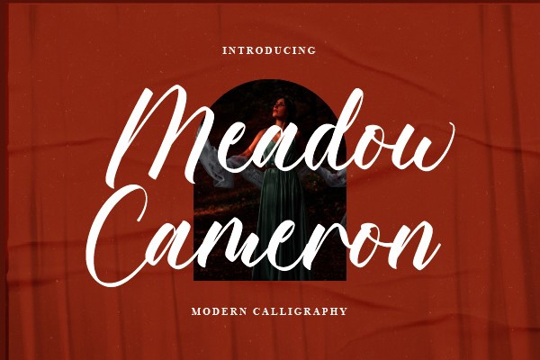 Ejemplo de fuente Meadow Cameron