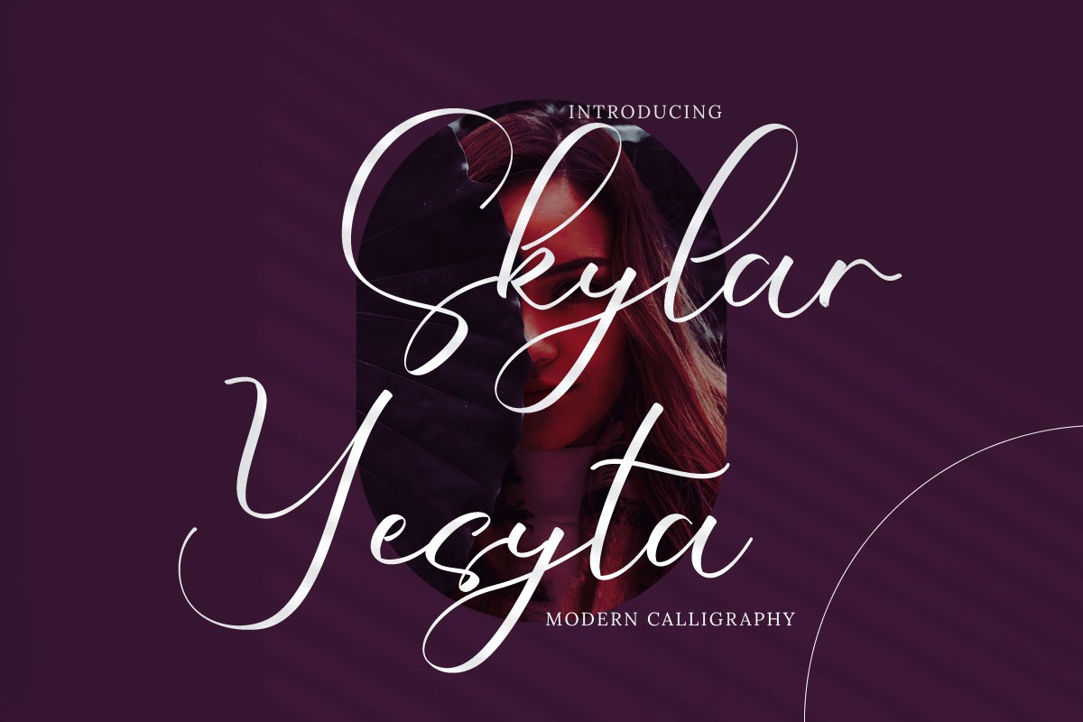 Ejemplo de fuente Skylar Yesyta Regular