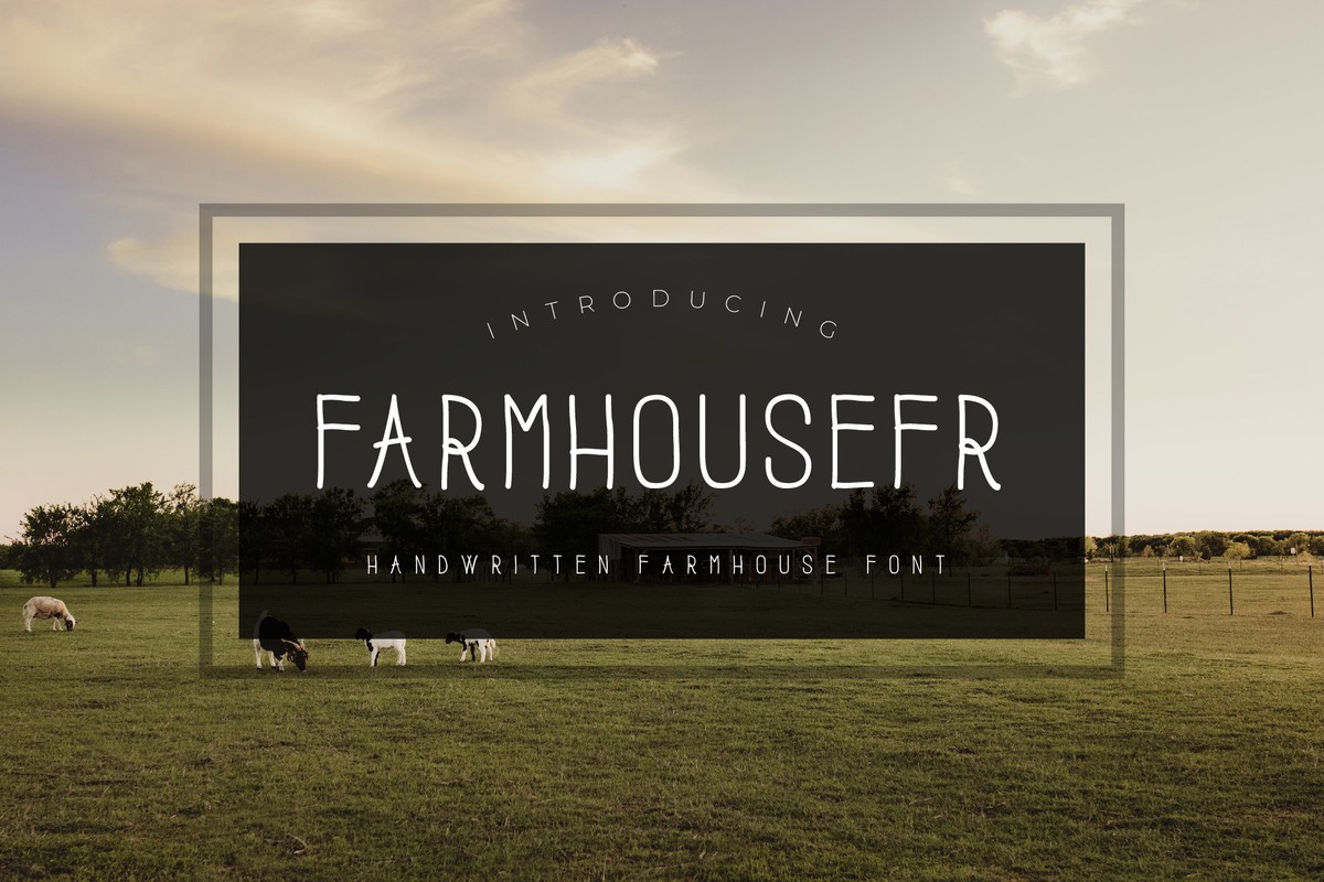 Ejemplo de fuente Farmhouse FR Regular