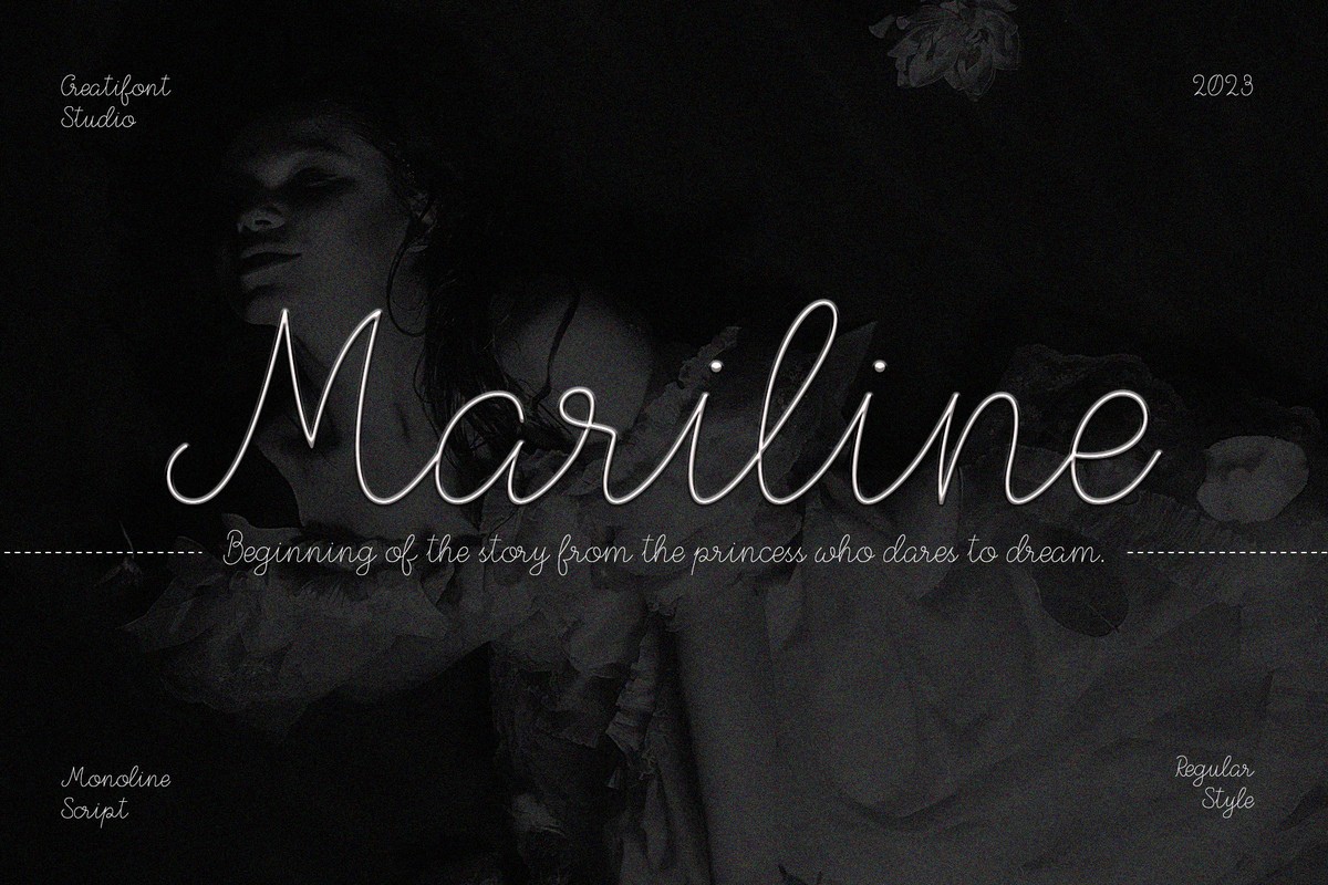 Ejemplo de fuente CF Mariline Regular