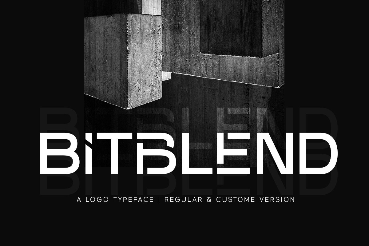 Ejemplo de fuente Bitblend Custom Version